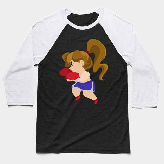 Cute Little Boxer Girl Baseball T-Shirt by saradaboru